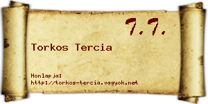 Torkos Tercia névjegykártya